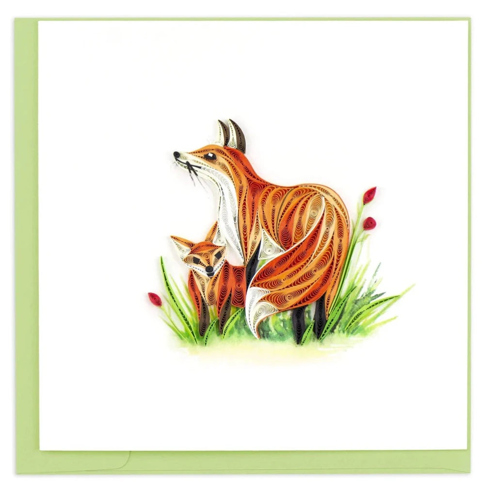 QUILLING CARD - Fox & Cub