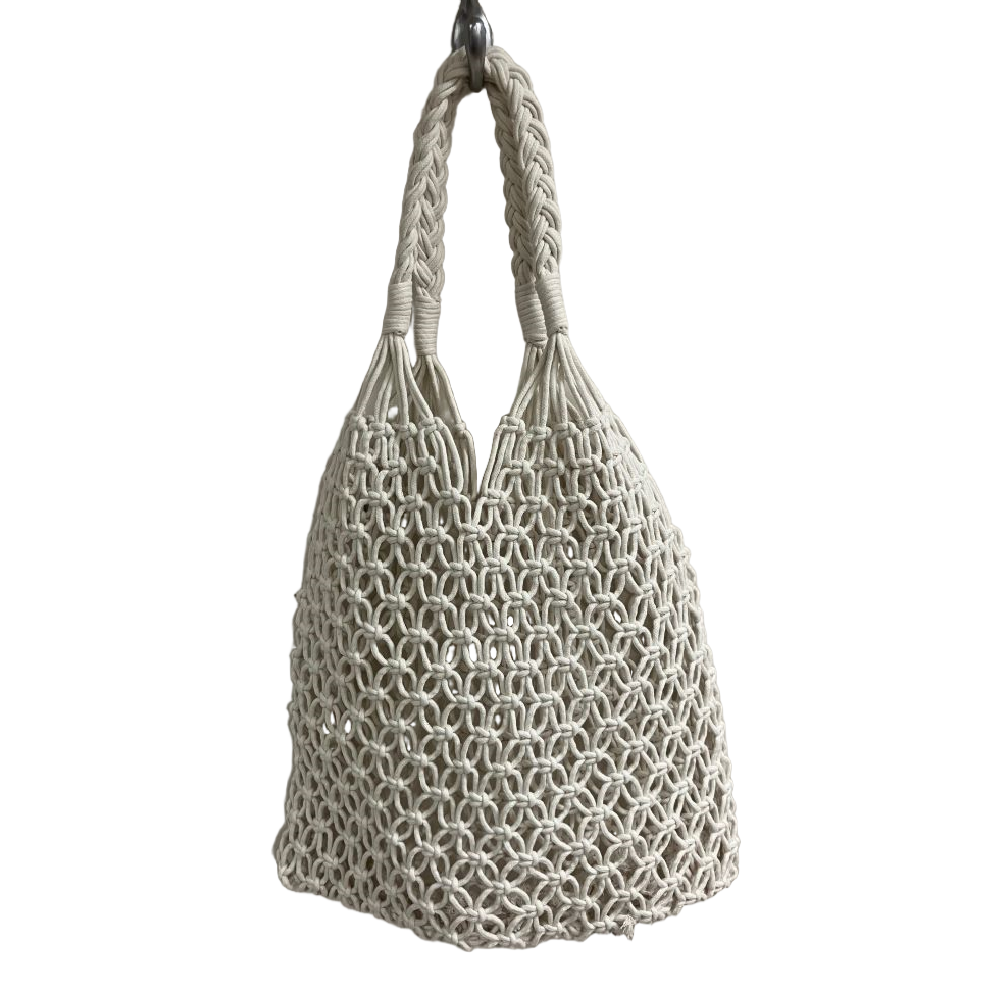 THE PATHZ Cotton Rope Peasant Tote Bag