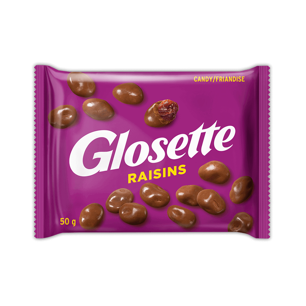 GLOSETTE Chocolate Coated Raisins - 50g