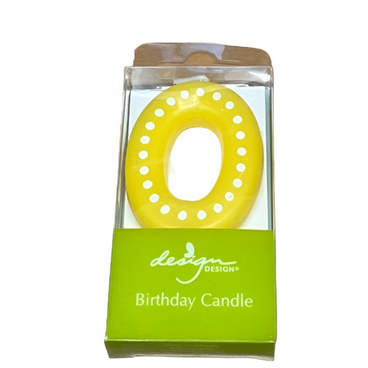 DESIGN Numbered Birthday Candle - 0