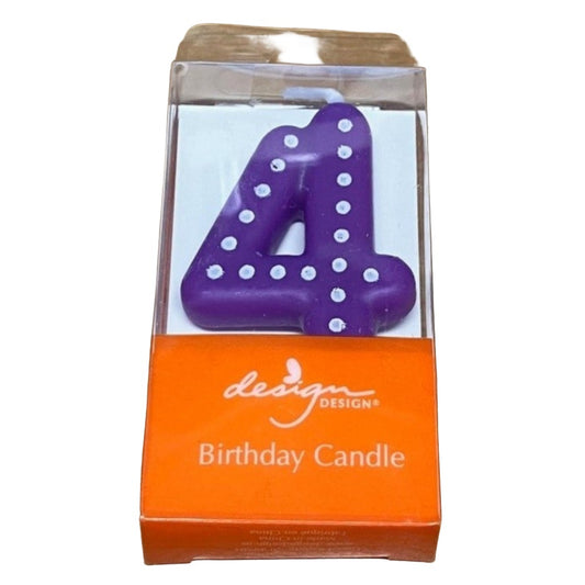 DESIGN Numbered Birthday Candle - 4