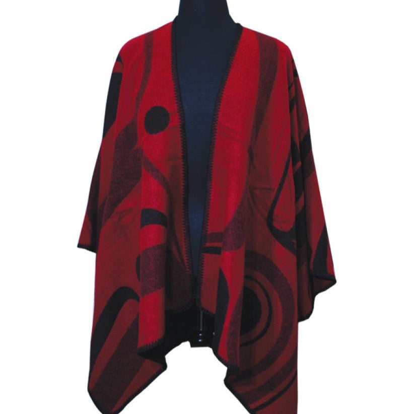 PANABO Reversible Cape - Red/Black - Orca