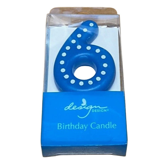 DESIGN Numbered Birthday Candle - 6