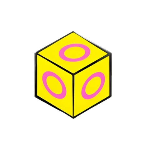PROUD ZEBRA Pride Flag Cube Pin - Intersex