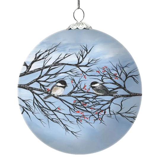 INDIGENOUS Ornament | Chickadees by artist Carla Joseph, Metis, Cree