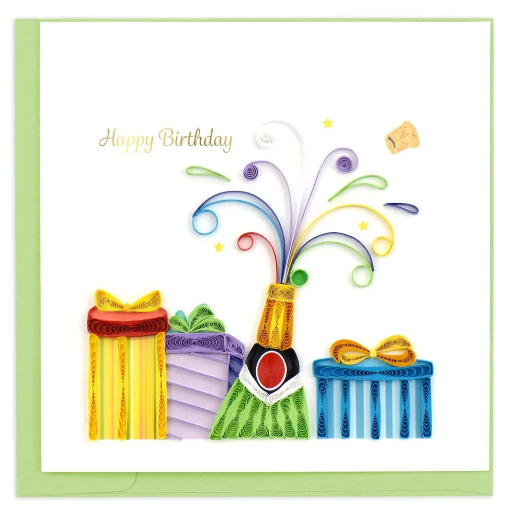 QUILLING CARD - Birthday Champagne