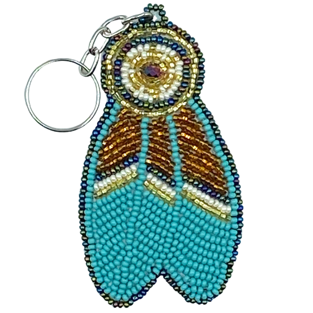 TRIBAL ROOTS Flat Feather Keychain