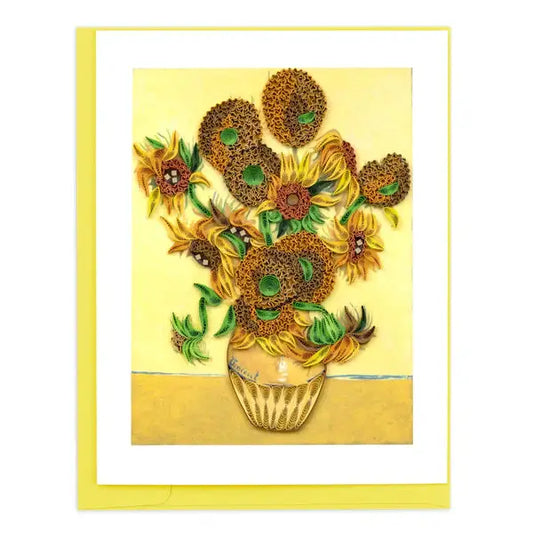 QUILLING CARD Artist Series - Sunflowers, Van Gogh