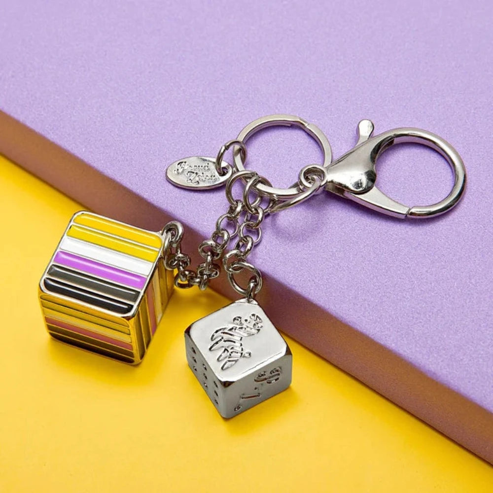 PROUD ZEBRA Bag Charm - Non-Binary Pride