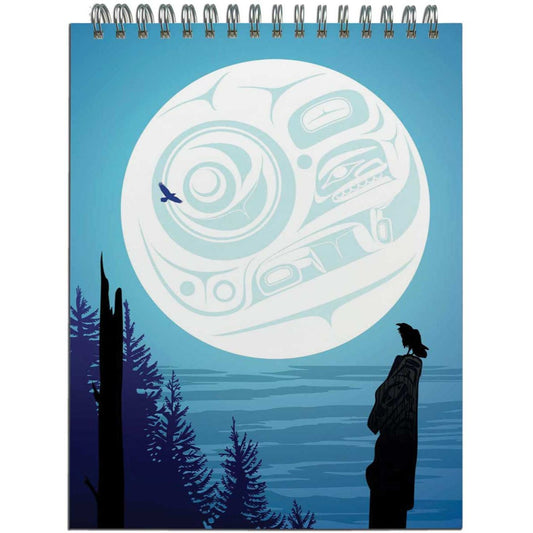 INDIGENOUS Sketchbook | Full Moon Raven by artist Mark Preston, Tlingit